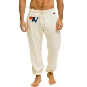 Aviator Nation LOGO SWEATPANTS  VINTAGE WHITE SZ S